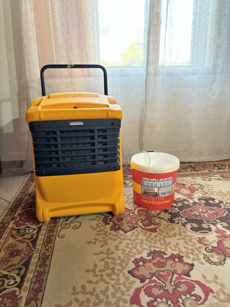 Asciugatura forzata in salotto Drywallsystem